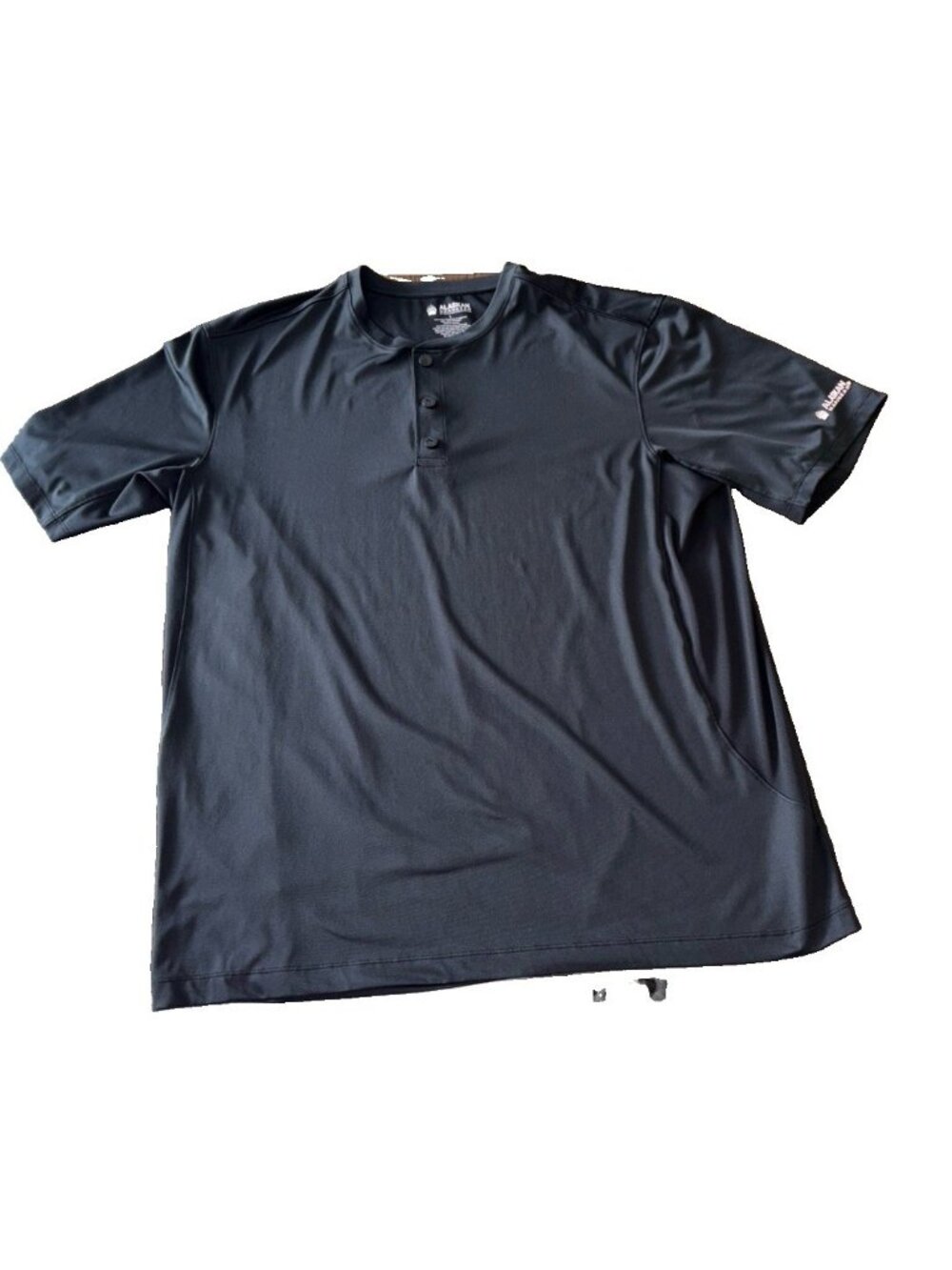 Alaskan Hardgear Shirt Mens Large Black Short Sleeve Henley Performance Outdoor